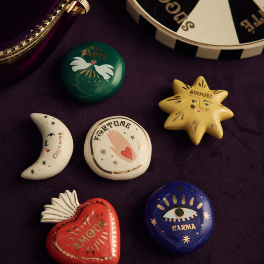 Porte-bonheur en céramique œil bleu Karma