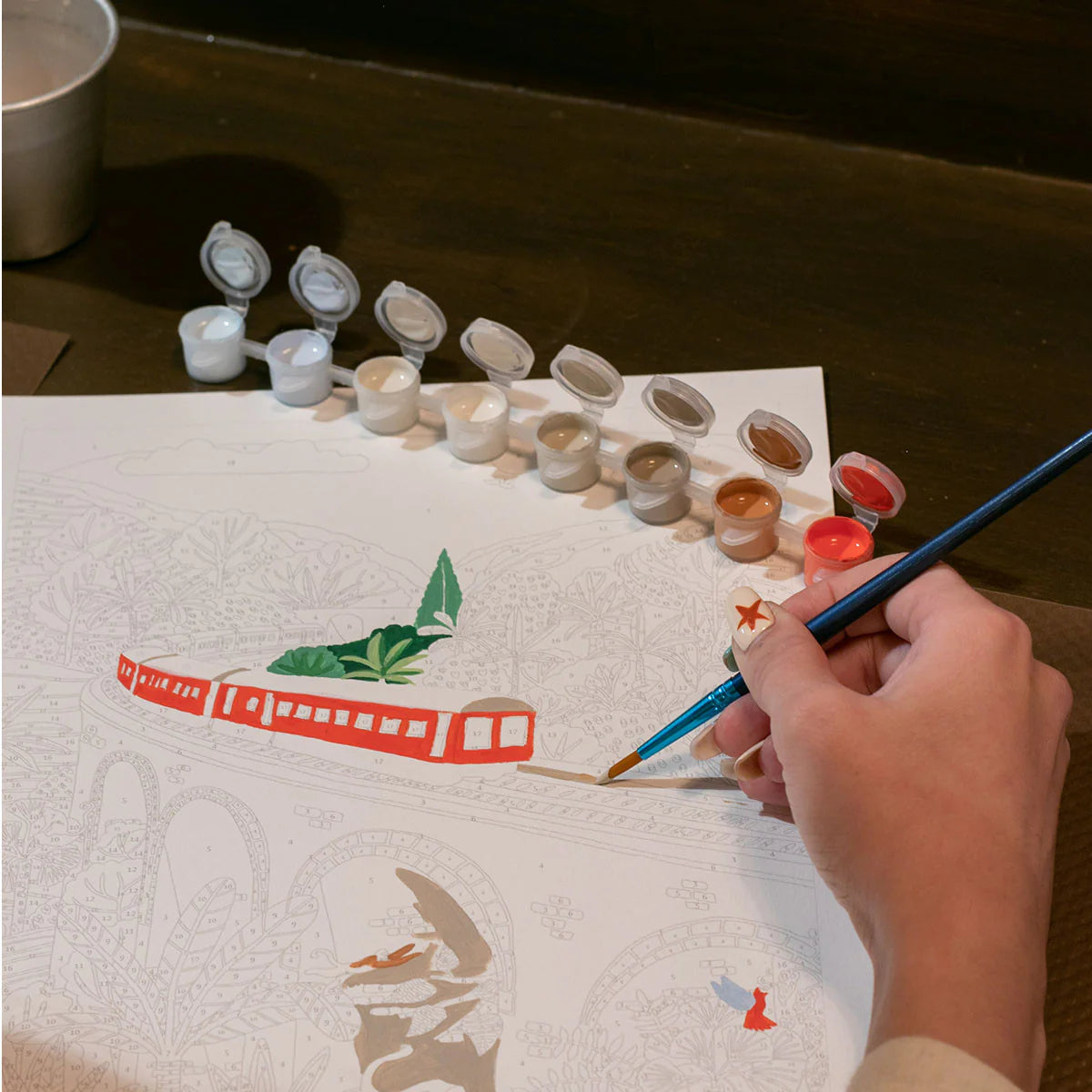 Peinture au numéro la petite épicerie - Sri-Lanka Train