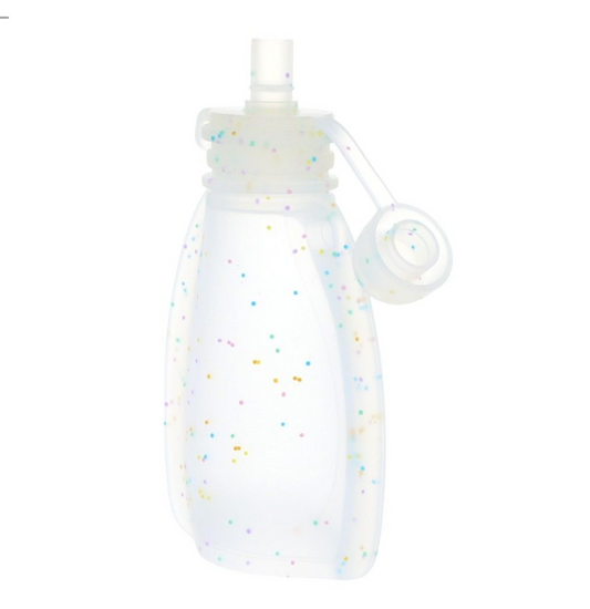 Gourde souple réutilisable à paillettes