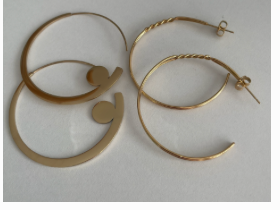 boucle oreille créole grande dore
