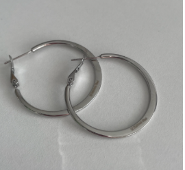 boucle oreille créole simple argent