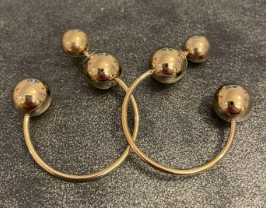 boucle oreilles doré créoles boule