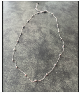 collier petite boule argent