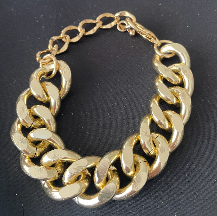 Bracelet dore très grosse mailles