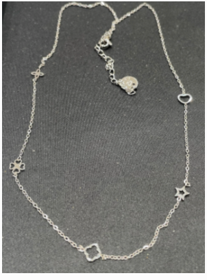 collier coeur étoile argent