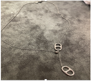 collier argent double infini