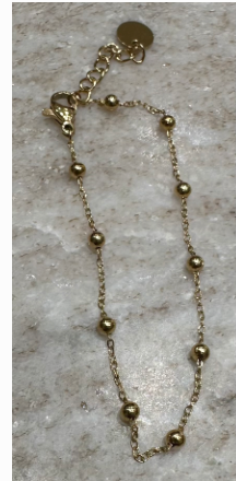 Bracelet petites boules dorées