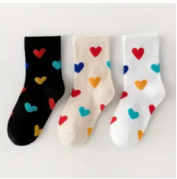 Chaussette enfant coeur