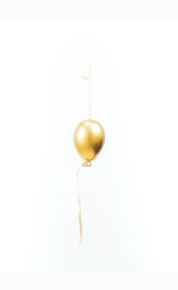 Boules ballons en verre, doré, M, 6,5 x 10,5 cm