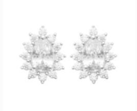 BO Argent puce strass -13056010
