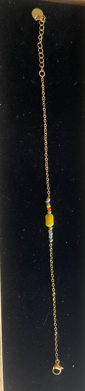 bracelet dore pierre couleur