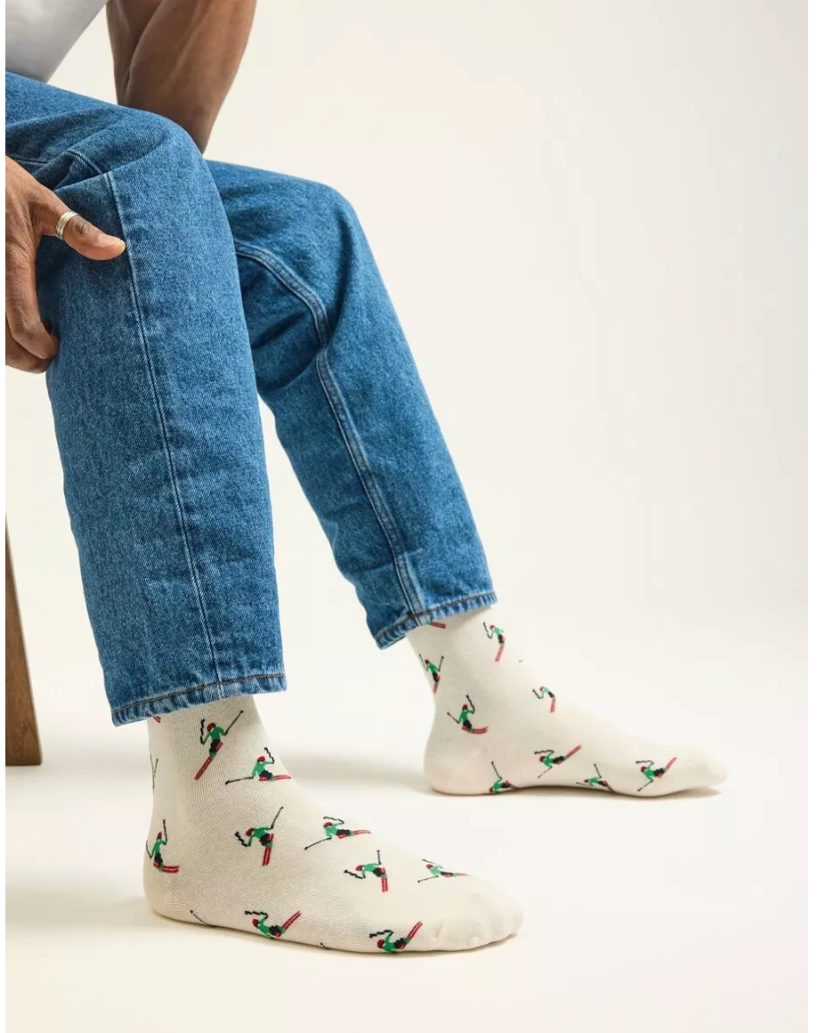 Chaussette Skieur - Marine vert