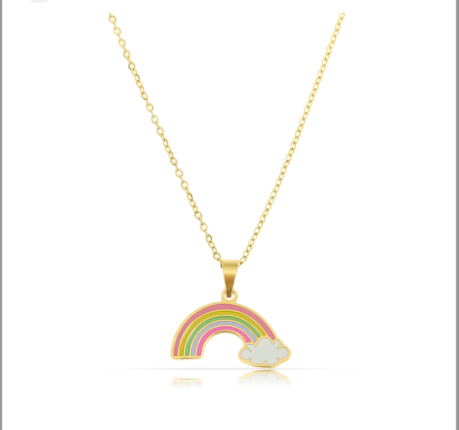 collier dore arc en ciel