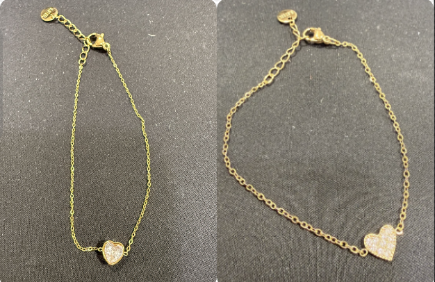 Bracelet coeur strass