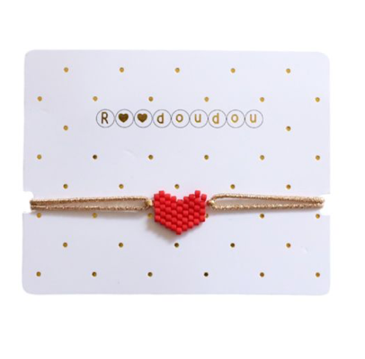 bracelet cordon enfant coeur