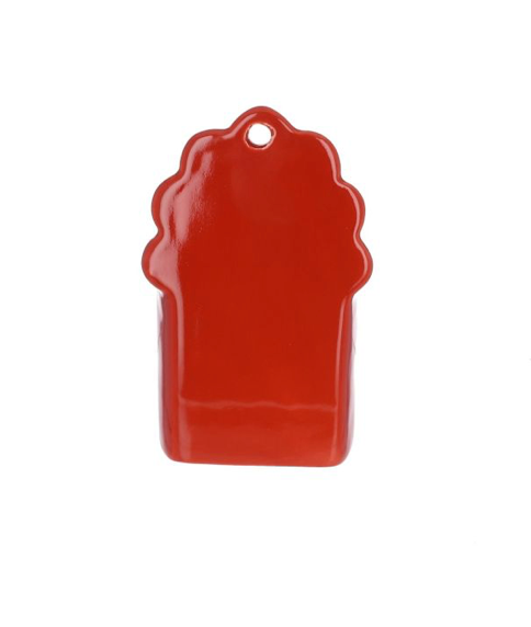 Pot fleur coeur à suspendre rouge