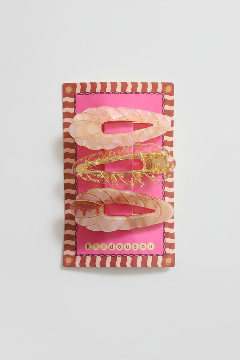 Barrettes a cheveux coquillages