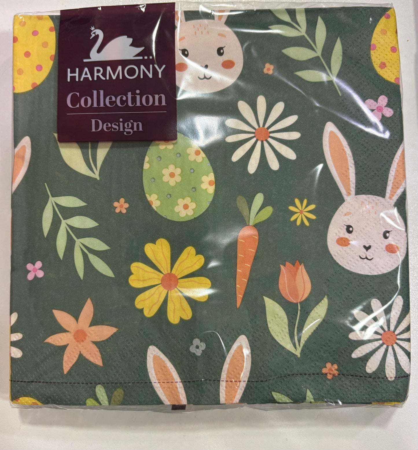 serviette lapin pâque