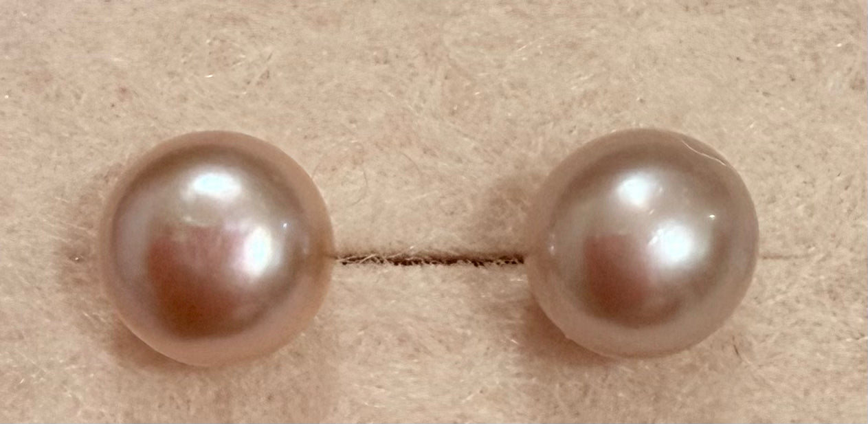 Puces oreilles Perles roses