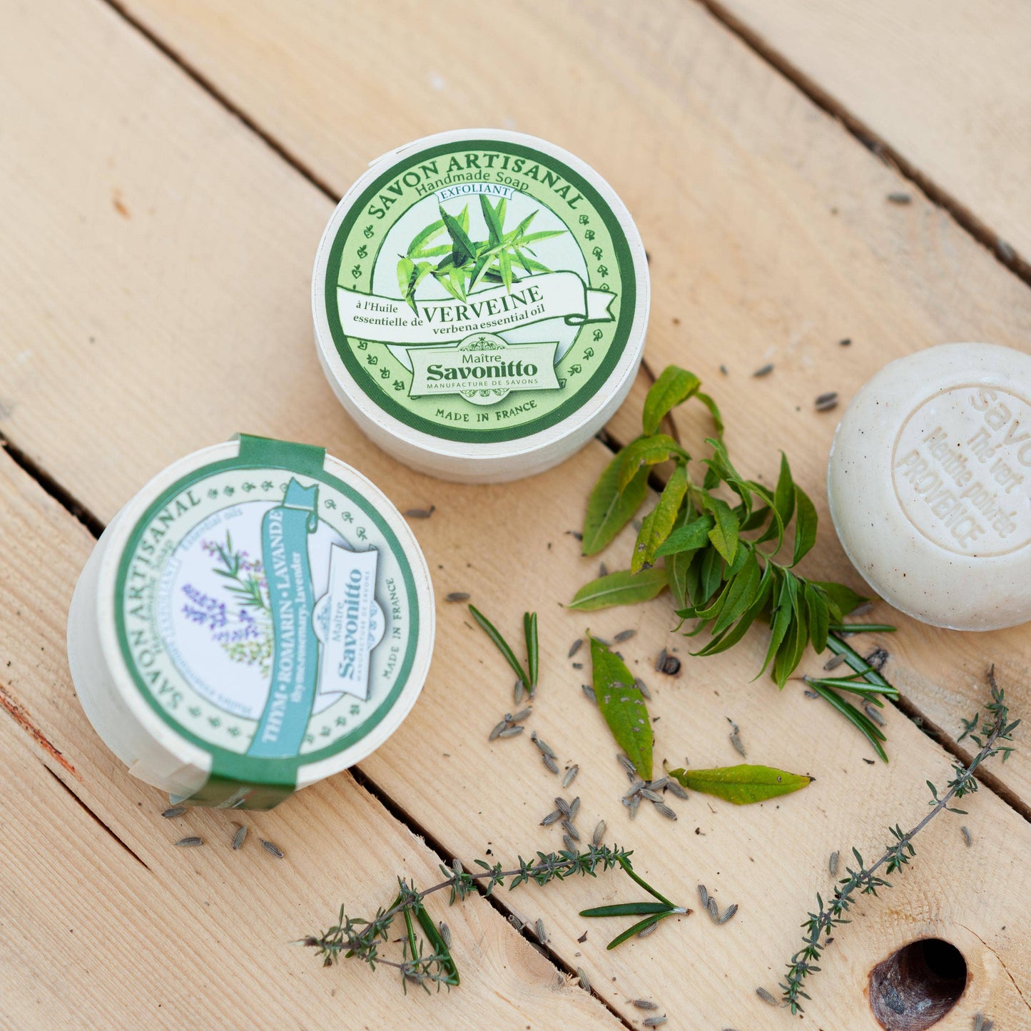 Savon Exfoliant Verveine dans Boite En Bois 100g