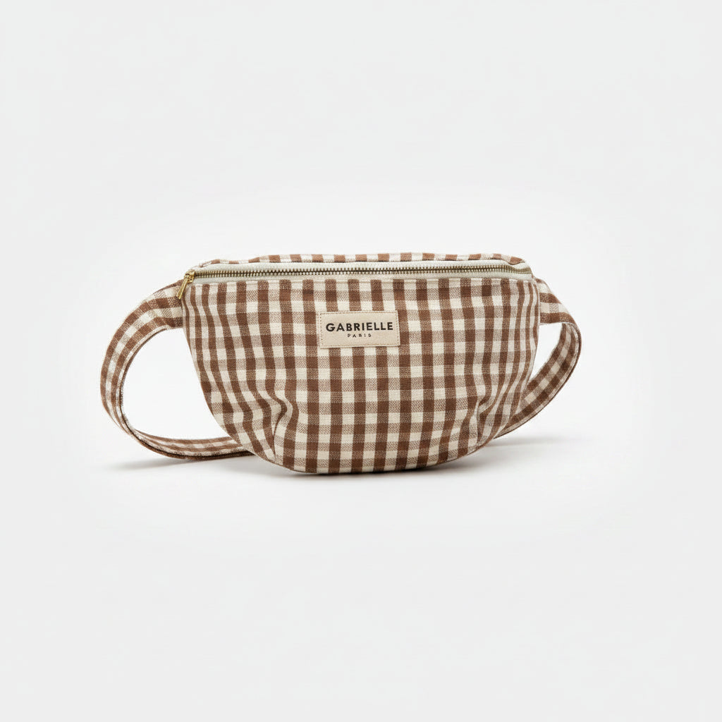 Sac banane en coton Vichy