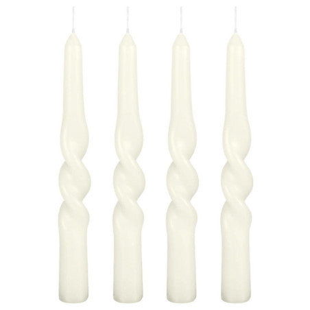 bougie torsadé blanche
