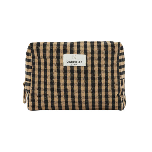 Trousse de toilette en coton Vichy