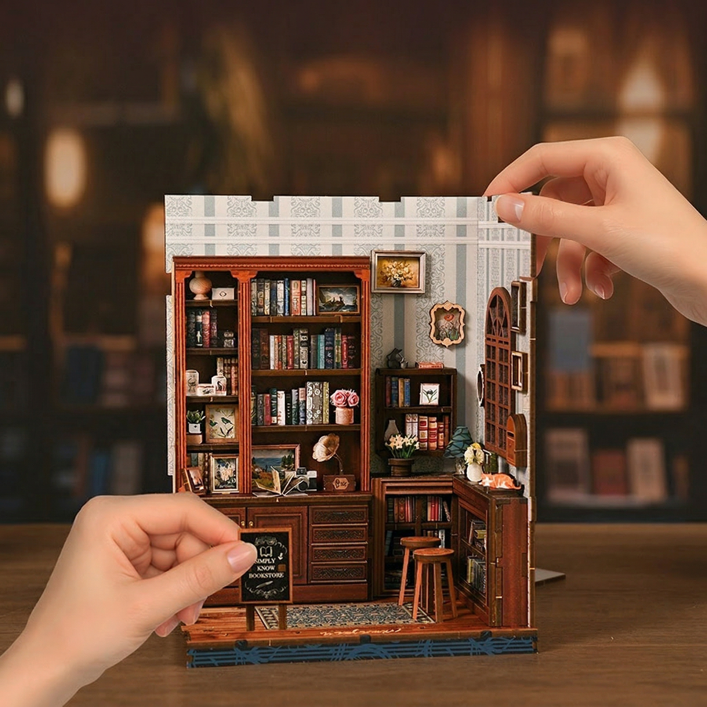 Kit DIY Book Nook : Salon d'histoires Indigo