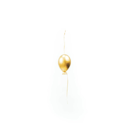 Boules ballons en verre, doré, M, 6,5 x 10,5 cm