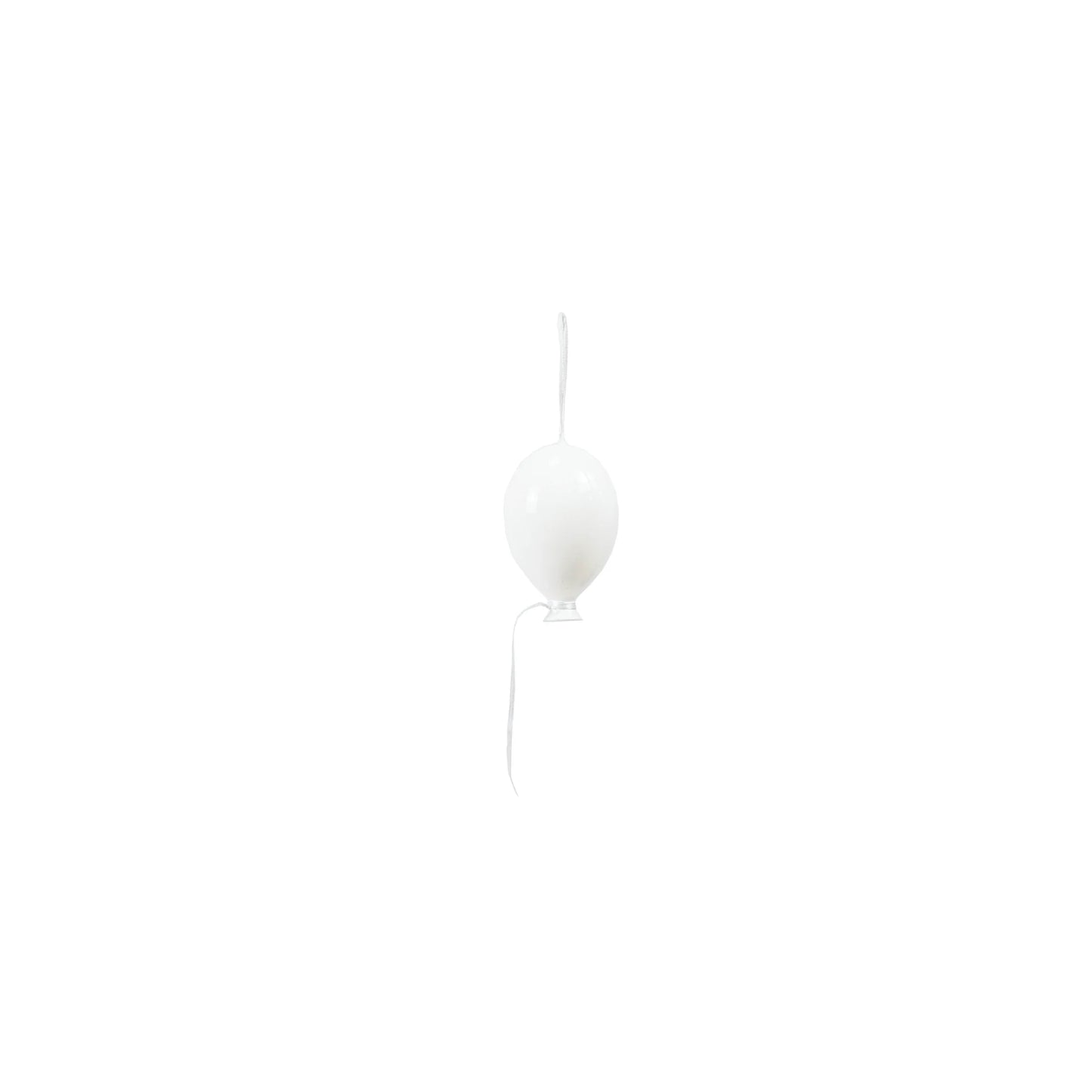Boules ballons en verre HV, blanc, M, 6,5 x 10,5 cm