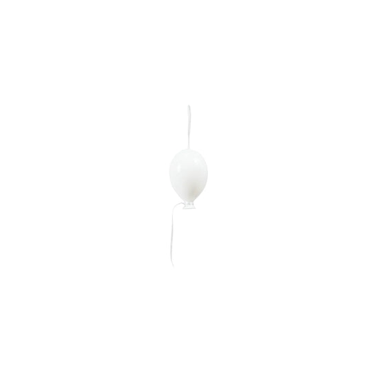 Boules ballons en verre HV, blanc, M, 6,5 x 10,5 cm