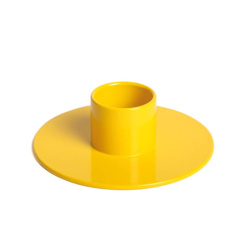 Porte-bougie POP jaune signalisation 22 mm