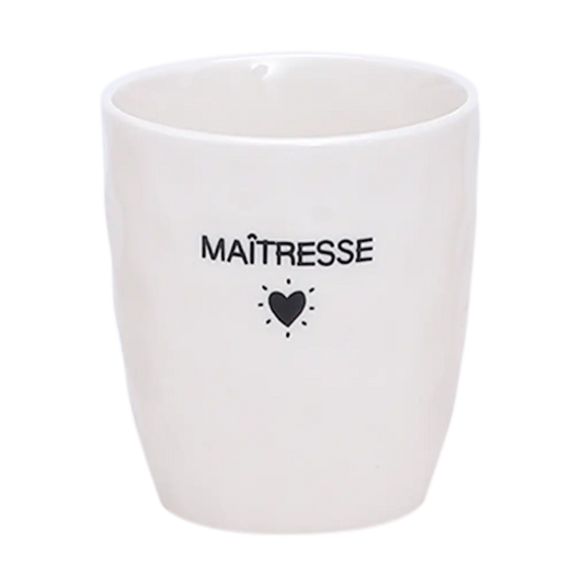 Verre message Maitresse