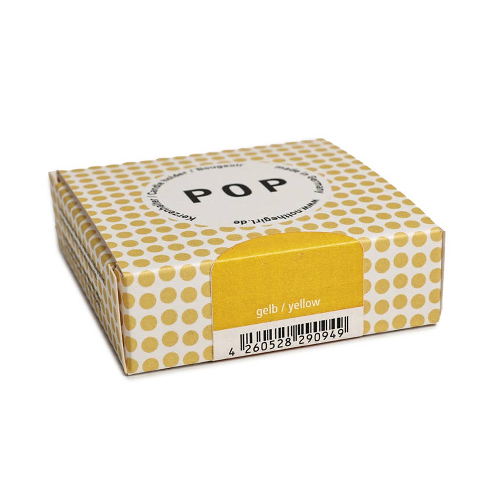 Porte-bougie POP jaune signalisation 22 mm