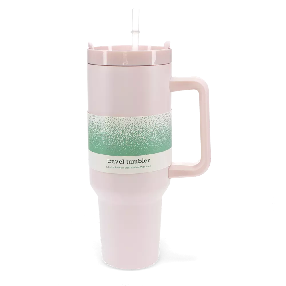 Gobelet de voyage avec poignée rose clair 1,2 Ltr