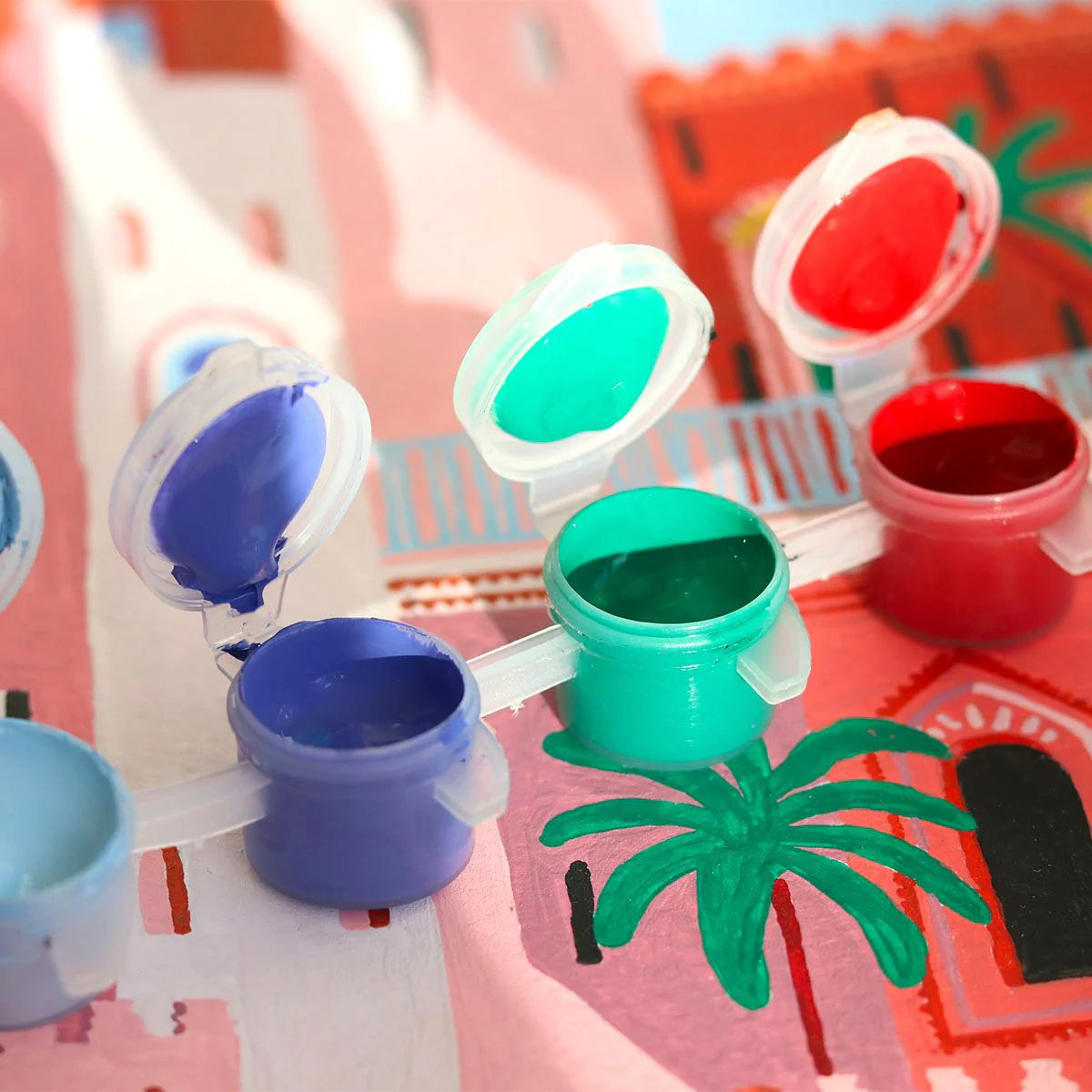 Peinture au numéro la petite épicerie - Maroc