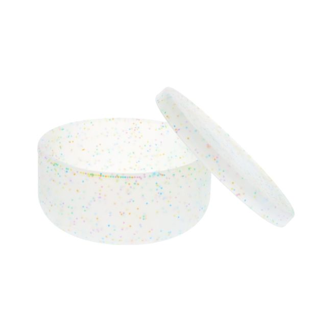 Boite de conservation en silicone paillettes multicolores