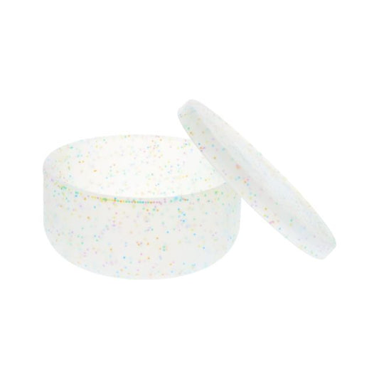 Boite de conservation en silicone paillettes multicolores