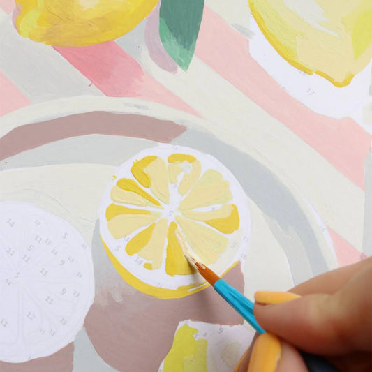 Peinture au numéro la petite épicerie - Citrons de Menton
