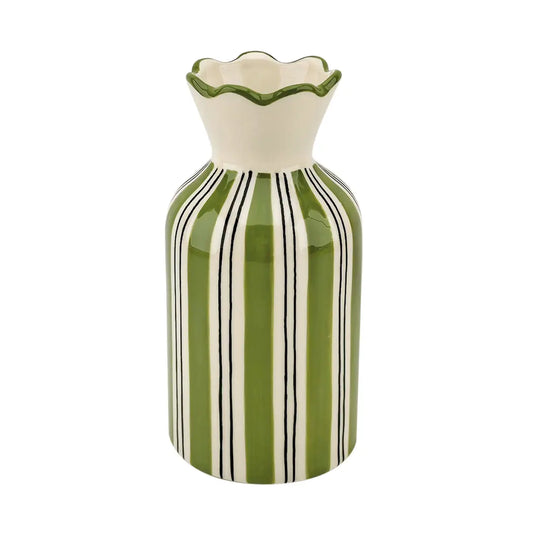 Vase rayure kaki