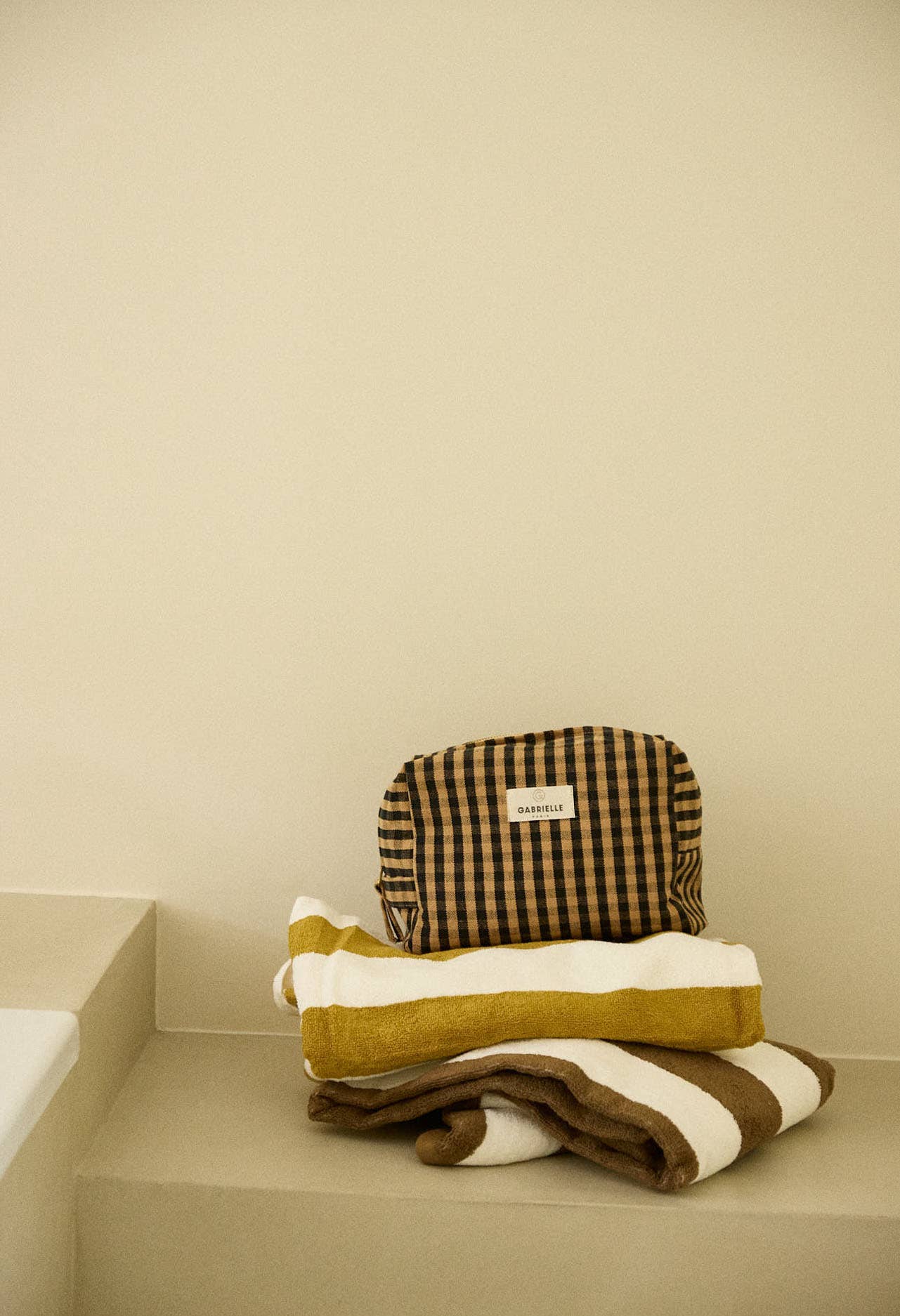 Trousse de toilette en coton Vichy