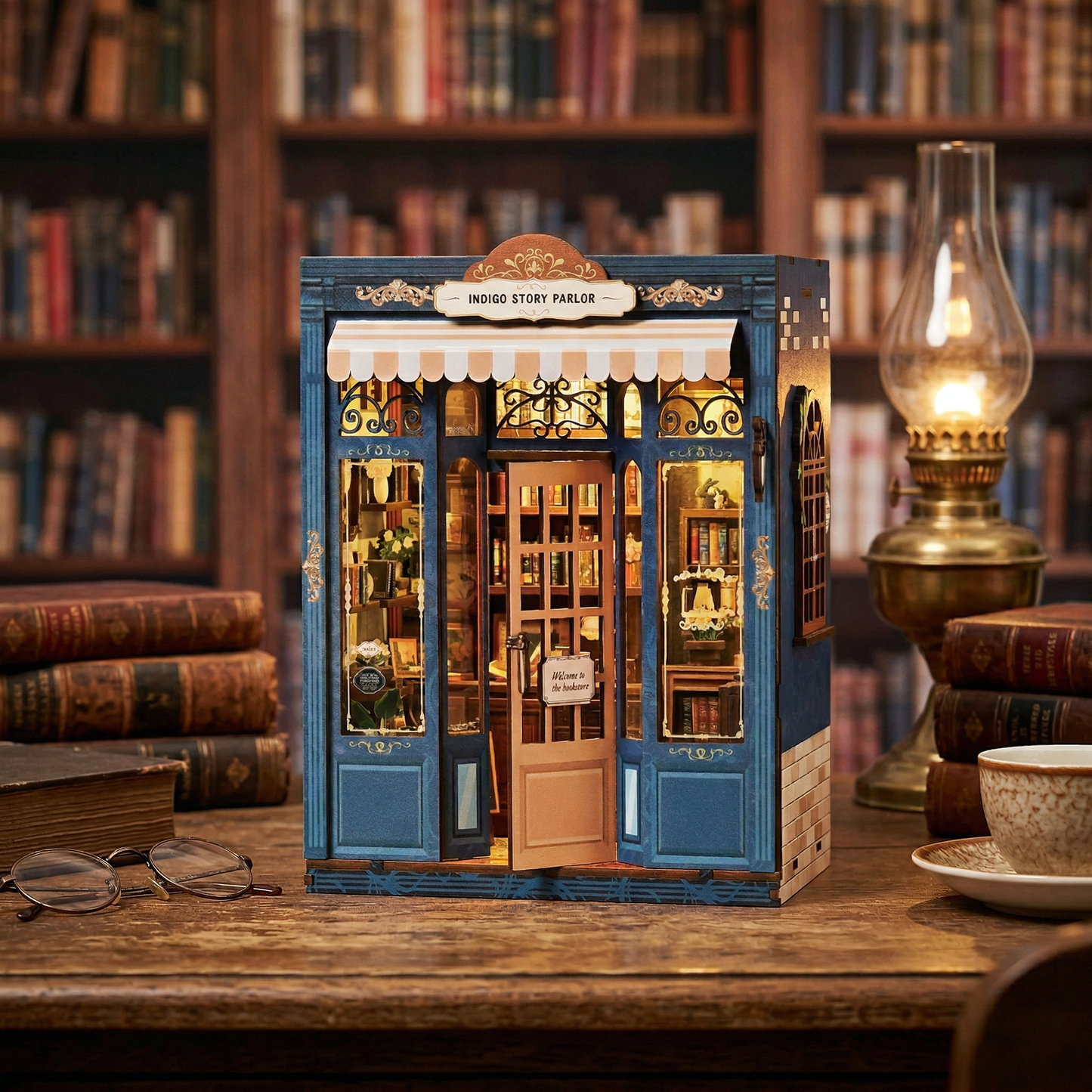 Kit DIY Book Nook : Salon d'histoires Indigo