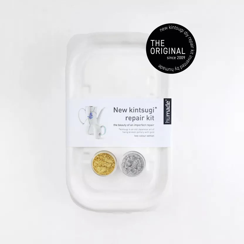 Kit de réparation Kintsugi, duo couleur or + argent
