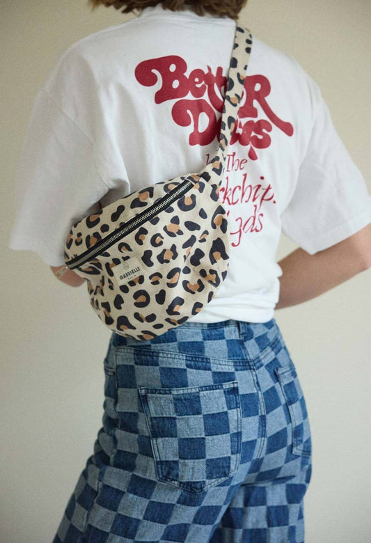 Sac banane en coton Léopard