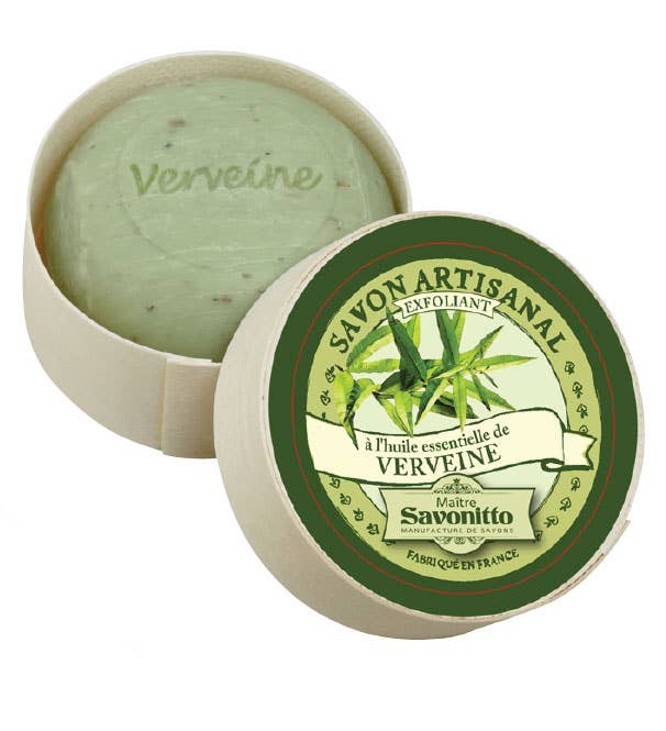 Savon Exfoliant Verveine dans Boite En Bois 100g