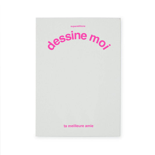 Carte postale à illustrer "dessine moi ta meilleure amie"