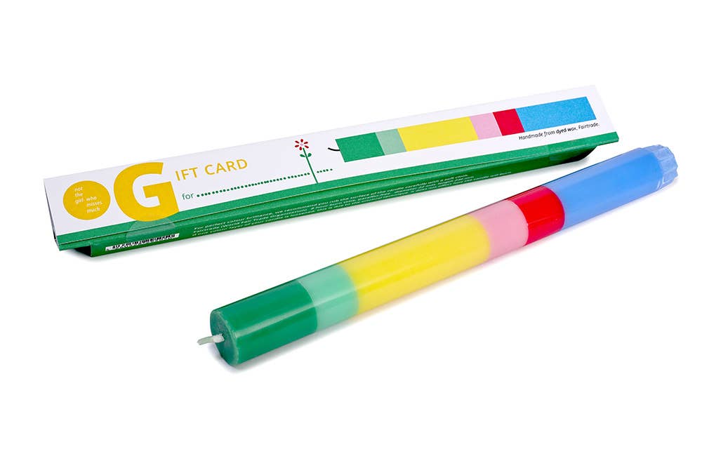 Bougie Arc en ciel "Cadeau"