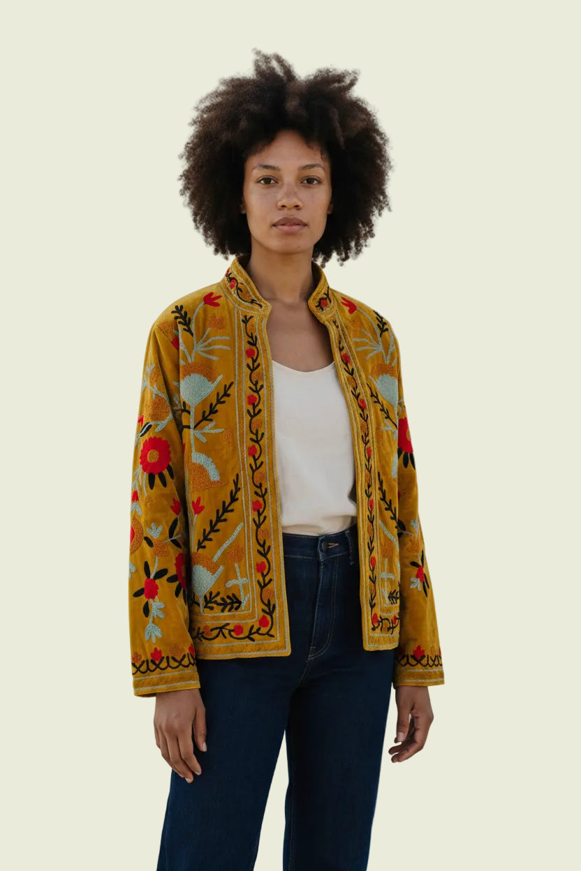 Veste indienne jaune