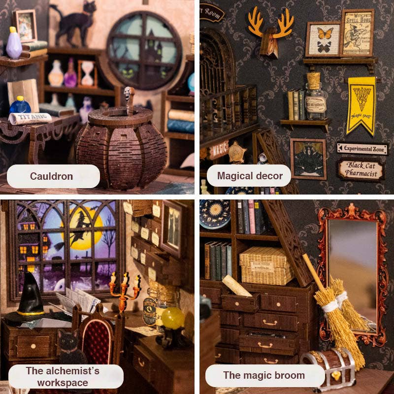 Book Nook : Magic pharmacistwith avec Protection Anti-poussière