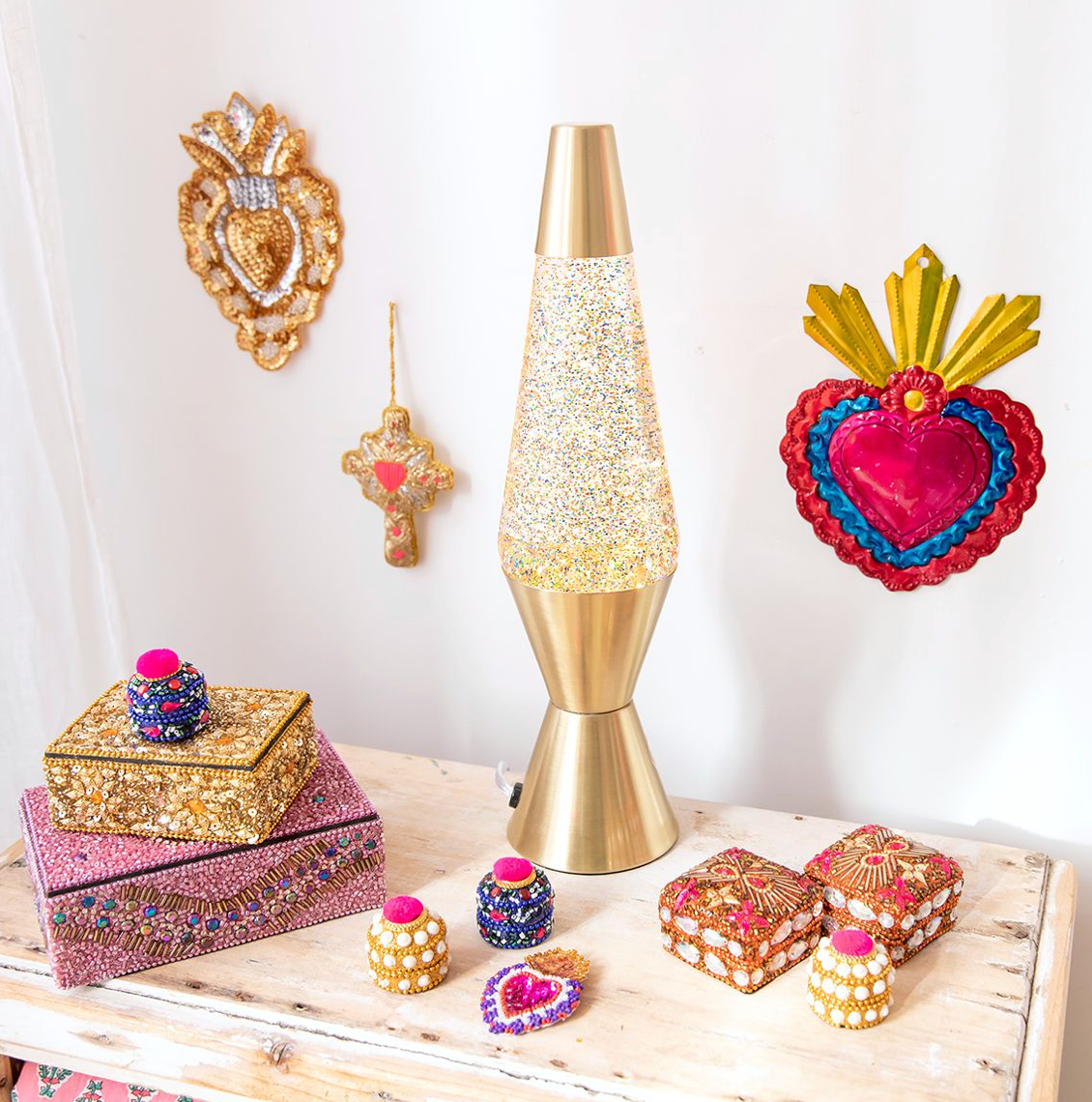 Lampe à paillettes